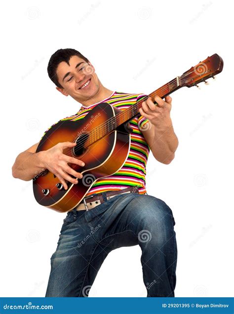 Homme Jouant La Guitare Image Stock Image Du Lesbienne