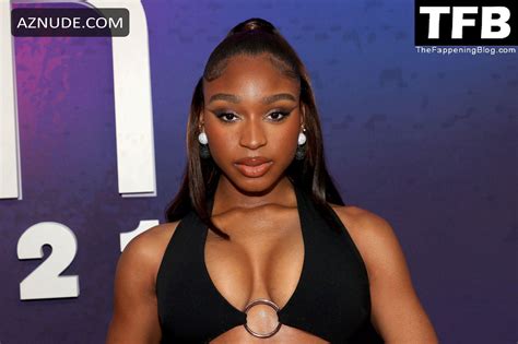 Normani Sexy Seen Showing Off Her Hot Cleavage In A Black Gown At The BET Soul Train Awards In