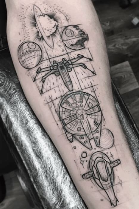 24 Out Of This World Star Wars Tattoos StarWars Tattoos Star Wars