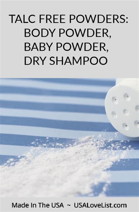 Talc Free Powder: American Made Talc Free Body Power, Baby Powder & Dry ...