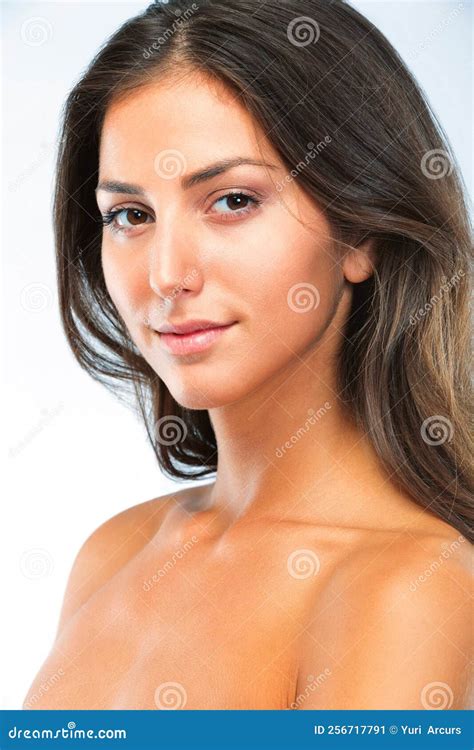 Classical Beauty Studio Portrait Of An Attractive Brunette Woman Stock Image Image Of
