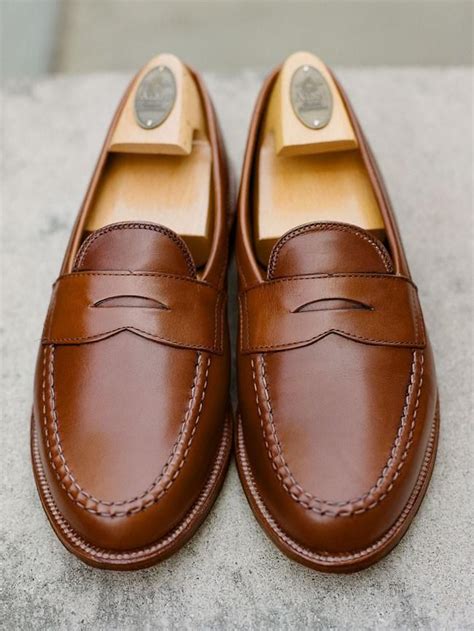 Alden Burnished Tan Leisure Hand Sewn Penny Loafer Alden Shoes Penny