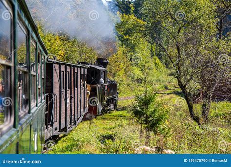 Mocanita Steam Train for Tourists. Editorial Image - Image of black ...