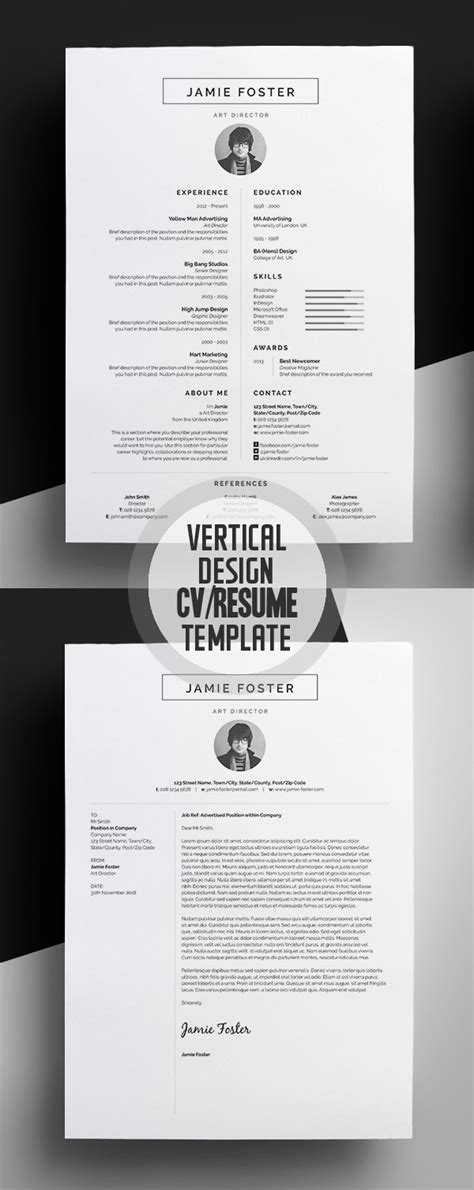 45 Modern Cv Resume Templates To Get Your Dream Job Graphics Design