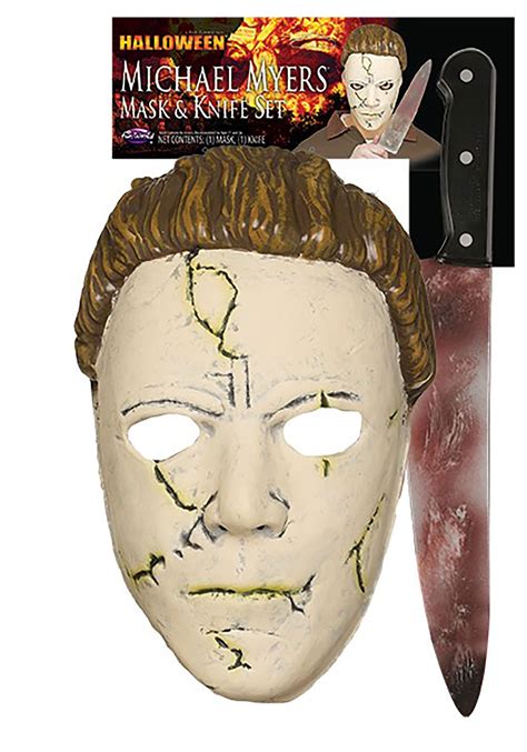 (Rob Zombie) Halloween Resilient Michael Myers Mask and Knife Set - www