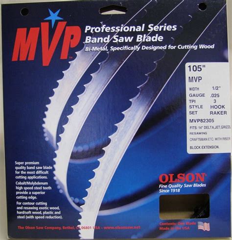 Olson 105 Mvp Band Saw Blade 12 3tpi Mikes Tools