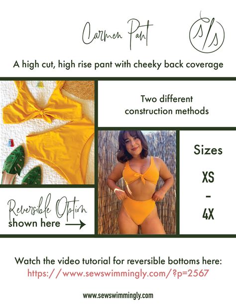 Reversible Bikini Bottoms Sewing Pattern Pdf Women S High Etsy