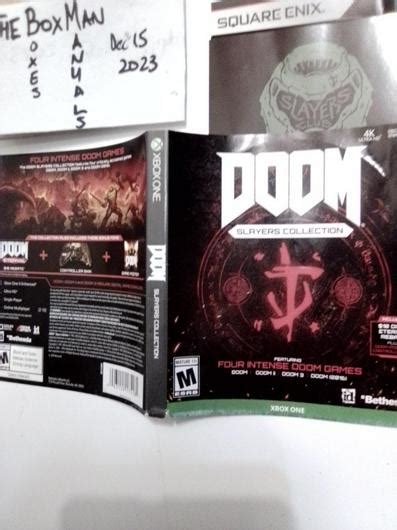 Doom Slayers Collection Box And Manual Only Xbox One