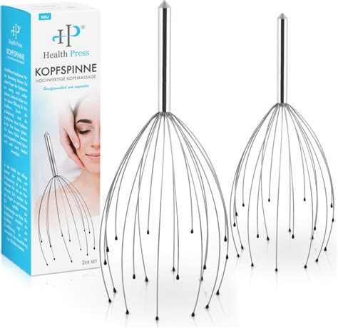 Kopfmassage Spinne Er Set Kopfmassageger T Original Health Press