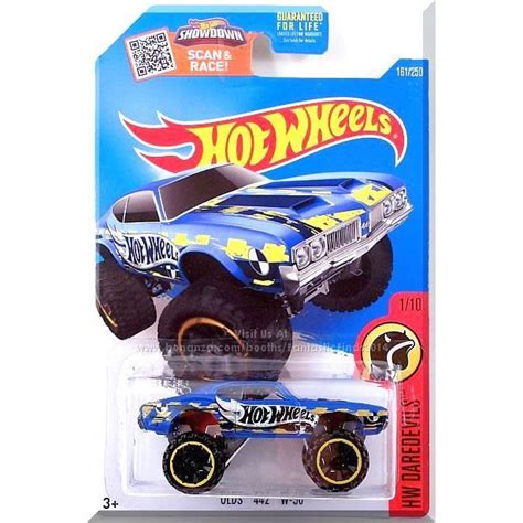 Hot Wheels Olds 442 W 30 HW Daredevils 1 10 161 250 2016 Blue Edition 887961219852 On