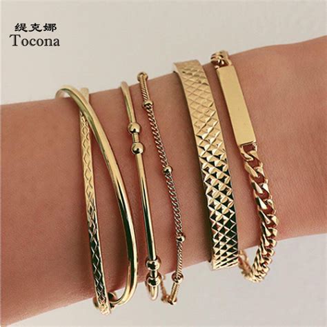 Tocona Pulseras Bohemias De Unids Set Para Mujer Brazaletes De