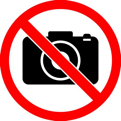 No camera allowed, no video, no photo prohibition sign symbol icon ...