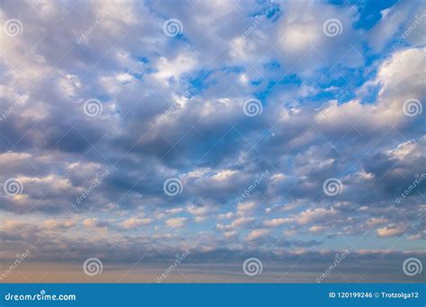 Dawn Sky in the Clouds As a Background Stock Photo - Image of ...