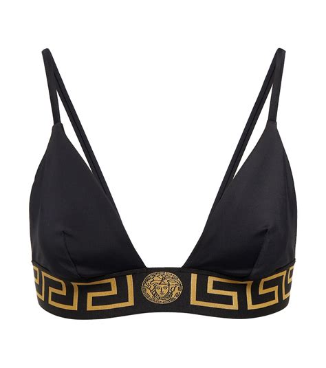 Versace Logo Bikini Top Editorialist