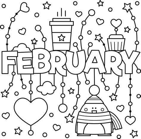 February Colouring Page — Thrifty Mommas Tips