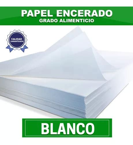 Piezas Papel Encerado Blanco T Carta Grado Alimenticio Env O Gratis