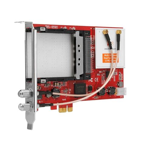 TBS6590 Multi Standard Dual Tuner Dual CI PCI-e Card, DVB-S2/S, DVB-T2 ...