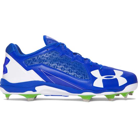 Under Armour Mens Ua Deception Low Diamondtips Baseball Cleats In Blue