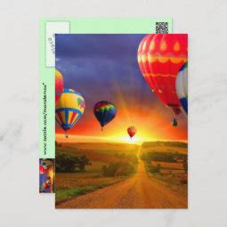 Hot Air Balloons Postcard Zazzle