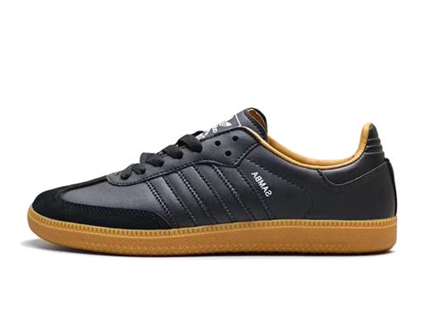 Чёрные кожаные кеды adidas Samba купить онлайн