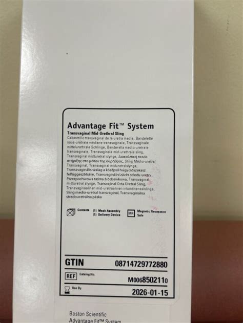 New Boston Scientific M0068502110 Advantage Fit System Transvaginal Mid