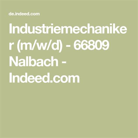 Industriemechaniker In