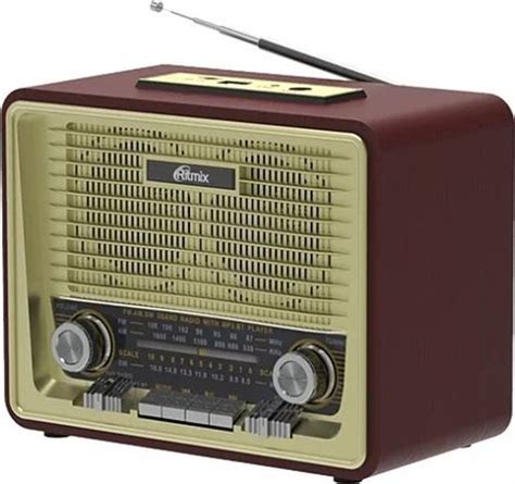 Радиоприемник стерео РЕТРО Ritmix RPR-088 gold/золотой, 2 динамика ...