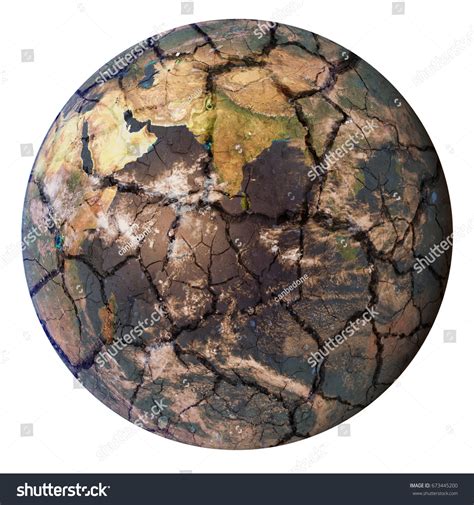 Dead Earth Concept Isolated On White Stock Photo 673445200 Shutterstock