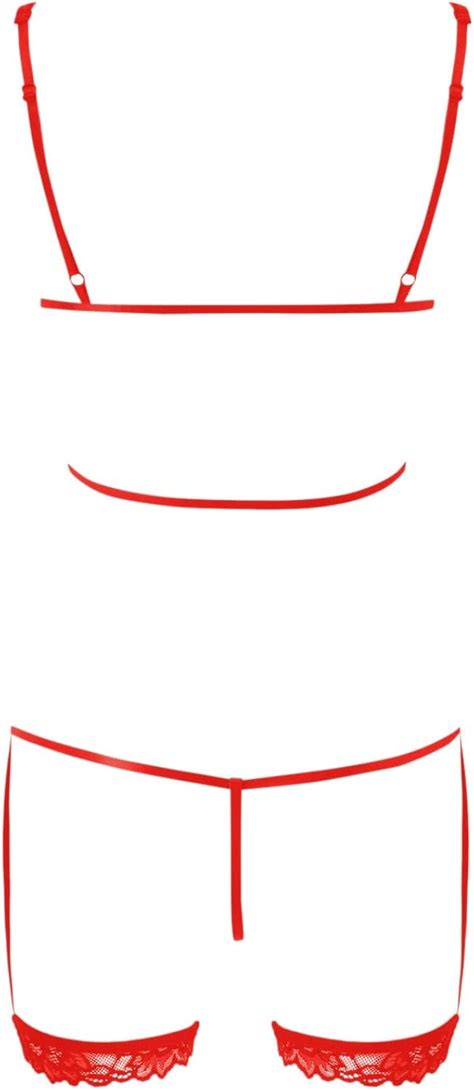 Buy Women Snap Crotch Lingerie Sexy Lace Bodysuit Deep V Teddy Lace Babydoll Love You Sexy