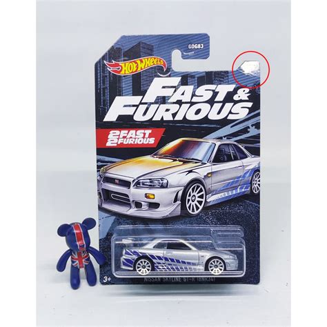 Hot Wheels 1 64 Nissan Skyline R34 Fast Furious Brian Shopee Malaysia