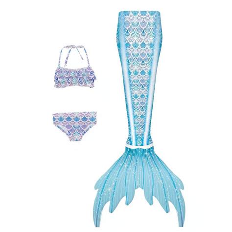 Muxiin Tail Swimsuit For Girls Fish Tail Set Sling Bikini Fishscale Girls Pc Swimsuits