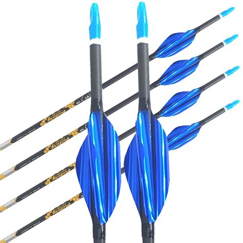 Spiral Feather Archery Pure Carbon Arrow Shaft Spine 350 400 500 600