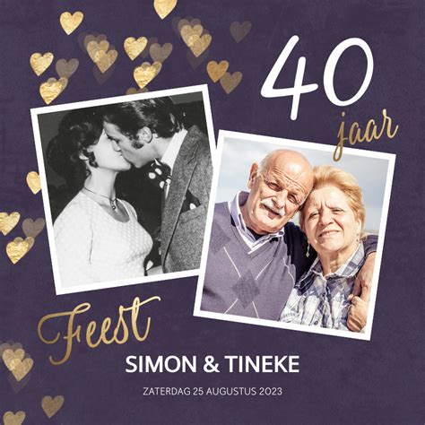 Originele Uitnodiging 40 Jaar Gefeliciteerd Tante