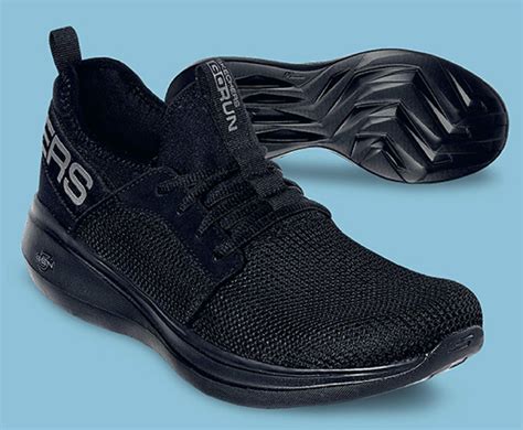 Men's Black Skechers Air Cooled GOGA Mat Athletic Sneakers - Athletic