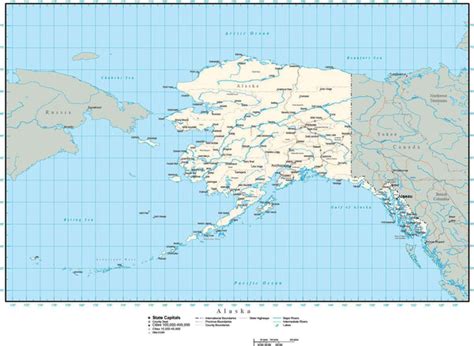 alaska map  adobe illustrator vector format