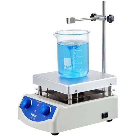 VEVOR Magnetic Stirrer Hot Plate 2000 RPM With Stir Bar 3000 Ml Lab Stirrers Support Stand
