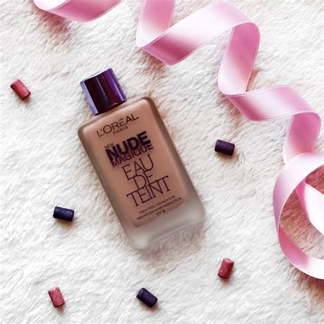 Review Swatches L Oreal Nude Magique Eau De Teint Foundation Bubblybeauty