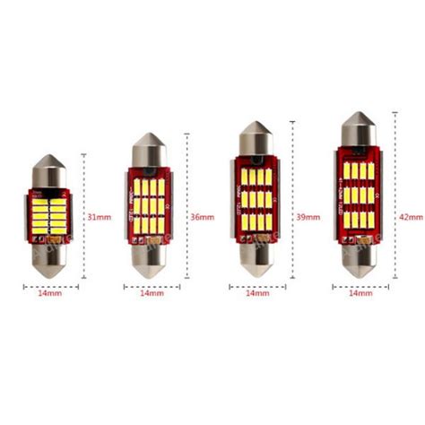 24V Vehicle C10W SMD4014 LED 31mm - 42mm Festoon LED Bulb