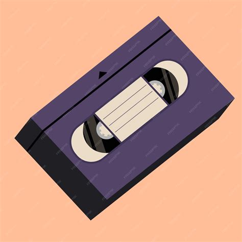 Видеокассета vhs в стиле ретро. векторная иллюстрация | Премиум векторы