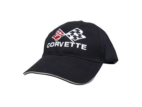 C3 Corvette Black Brushed Twill Hat Corvette Depot