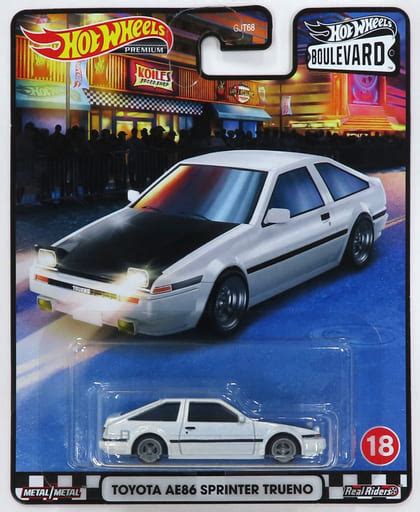 駿河屋 TOYOTA AE SPRINTER TRUENO ホワイトブラック Hot Wheels BOULEVARD GJR ホットウィールhotwheels