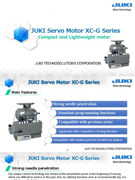 JUKI Servo Motor XC-G Series - E | PDF | Sewing Machine | Electricity