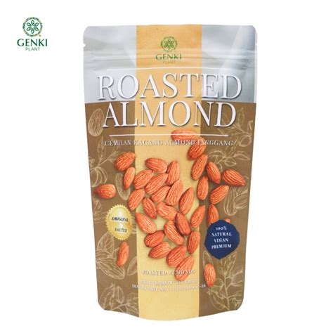 Jual Roasted Almond Kacang Almond Panggang 250 G Shopee Indonesia