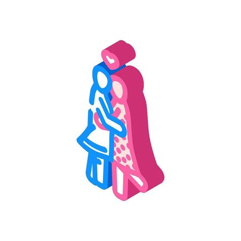 Lesbian Lgbt Couple Love Isometric Icon Illustration Vector
