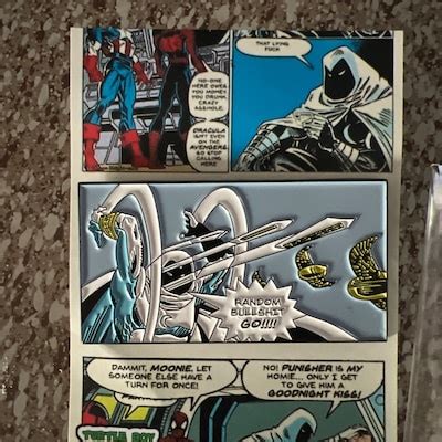 Moon Knight Random Bullshit Go Meme Custom Fan Made Enamel Pin 2.25 ... 