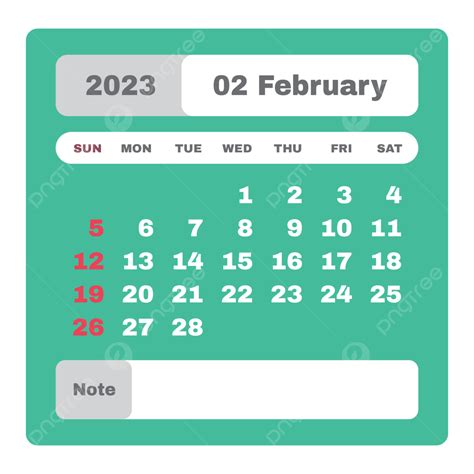 February Calendar 2023 February Calendar 2023 Png And Vector With