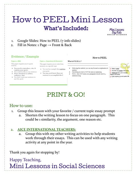 Aice History How To Peel Mini Lesson Made By Teachers