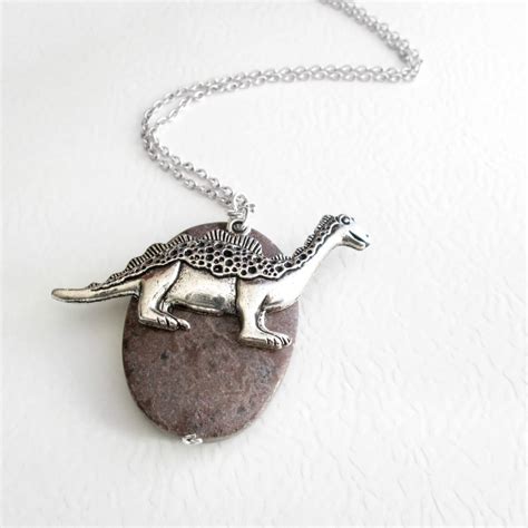 Dinosaur Necklace, Real Fossil Bone Pendant, Brontosaurus Charm ...