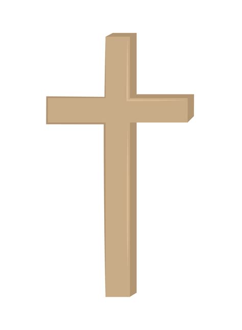 wooden catholic cross 10962382 Vector Art at Vecteezy