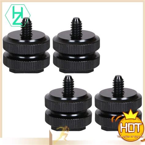 hzhaiyaa3 thCamera Hot Shoe Mount ถง 1 4 นว 20 ขาตงกลองสกรอะแดปเตอร Flash Shoe Mount